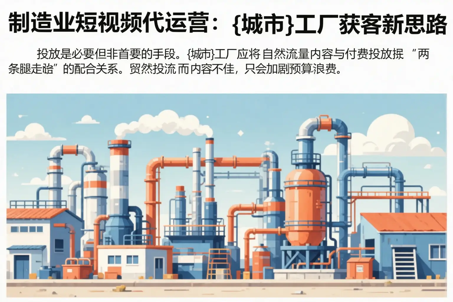 制造业短视频代运营：行唐工厂获客新思路